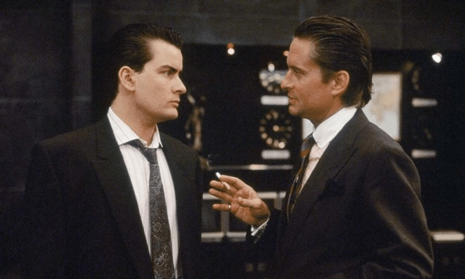 escena de wall street de Oliver stones entre Michael Douglas y Martin Sheen Twentieth Century Fox